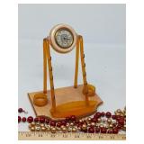 VINTAGE ART DECO LUCITE DRESSER CLOCK 7 X 7 X 5