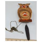 VVINTAGE GERMAN BLACK FOREST OWL CLOCK
