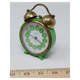 VINTAGE / ALARM CLOCK / BRASS & PLASTIC