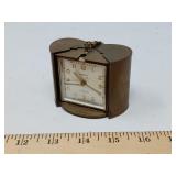 VINTAGE TRAVEL ALARM CLOCK / BRASS