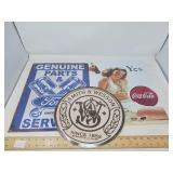 NEW 3 RETRO STYLE METAL SIGNS 12X16 & 11' RND