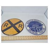 NEW 2 AMERICANA METAL SIGNS