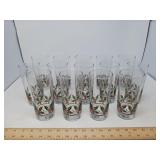 CHRISTMAS HOLIDAY GLASSWARE / 14 PCS