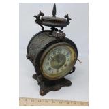 ANTIQUE MANTEL CLOCK CAST IRON NEW HAVEN CLOCK CO