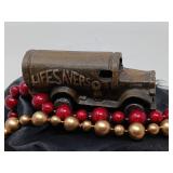 VINTAGE CAST IRON TOY TANKER TRUCK