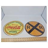 RETRO LOOK TIN SIGNAGE / 2 PCS