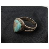 JEWELRY RING / .925 SILVER RING W/ STONE / SZ 14