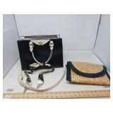 LADIES SATCHEL HANDBAG W/ EXTRAS