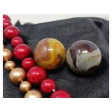 VINTAGE SHOOTER MARBLES / 2 PCS