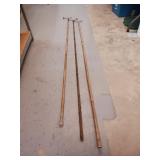 VINTAGE SHUFFLEBOARD CUES / 3 PCS