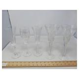 VINTAGE CRYSTAL CHAMPAGNE FLUTES