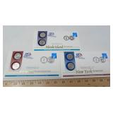 U S STATE QUARTERS / 3 U S MINT COIN COVERS