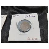 ANTIQUE U S COINS / INDIAN HEAD PENNY / 3 COINS