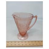 DEPRESSION GLASS PITCHER / PINK