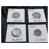 VINTAGE U S NICKELS / 3 / PLUS A BONUS