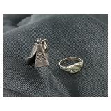 JEWELRY LOT / CHARM & TINY RING