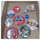 COLLECTIBLE TIN BACK CAMPAIGN TYPE BUTTONS / 10