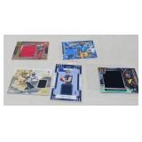 'RELIC' TYPE FOOTBALL TRADING CARDS / 5 PCS