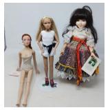 3 VINTAGE DOLLS
