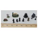 11 MINI FIGURES MOST ARE PEWTER