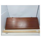 WOODEN STAINED WALL SHELF