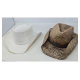 WESTERN STYLE WOVEN STRAW HATS / 2 PCS