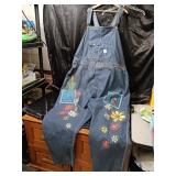 XL PAIR OF NOVELTY PAINTED OVERALLS 70' X 36'