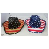 PATRIOTIC WESTERN STYLE HATS / 2 PCS / NEW
