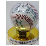 AUTOGRAPHED BASEBALL IN DISPLAY STAND