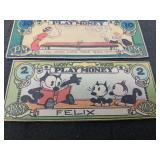VINTAGE 'LUCKY BUCKS' / PLAY MONEY / 5 PCS