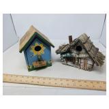 2 DECORATIVE BIRD HOUSES