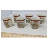 VINTAGE JAPANESE SATSUMA CUPS / 6 PCS
