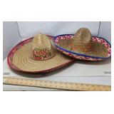 2 WOVEN FIESTA HATS
