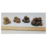 4 RESIN BOYDS BEARS FIGURES