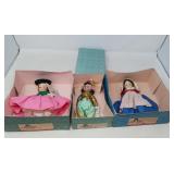 VINTAGE MADAME ALEXANDER COLLECTIBLE DOLLS / 3 PC