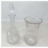 VINTAGE GLASSWARE LOT /  2 PCS