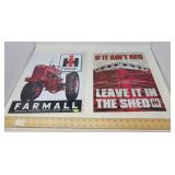 2 METAL SIGNS 12 X 16 INTERNATIONAL HARVESTER
