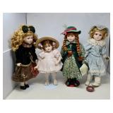 COLLECTIBLE VINTAGE PORCELAIN DOLLS / 4 PCS