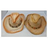 NEW / WESTERN STYLE COWBOY HATS / 2 PCS