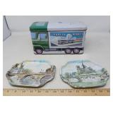 PUBLIX RETRO TIN AND TWO METAL TRAYS
