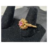 JEWELRY RING / MARKED 14K GE / SIZE  7