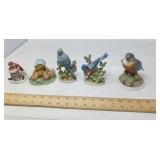 5 CERAMIC FIGURES, 3 ARE LEFTON BIRDS