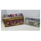 VINTAGE BISCUIT BOX  GINGERBREAD BOX / 2 PCS