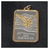 AMERICAN EAGLE PENDANT / JEWELRY / .999 SILVER