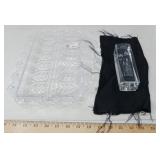 VINTAGE LEAD CRYSTAL CONDIMENTS TRAY / PLUS
