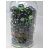 KERR CANNING JAR / FILLED WITH MARBLES