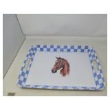 DECORATIVE HORSE DESIGN SERVING TRAY