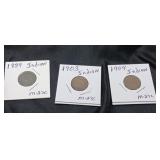 ANTIQUE INDIAN HEAD PENNIES / 3 PCS