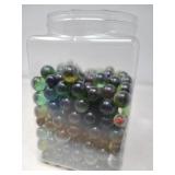 LARGE JUG OF VINTAGE MARBLES
