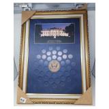 WALL ART COIN COLLECTION DISPLAY / NO COINS INCL